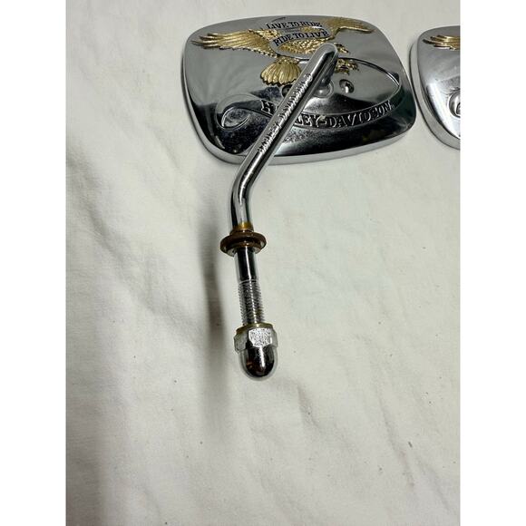 Harley Davidson Live to Ride Mirrors Square Short Stem ChromePair LH RH - Picture 6 of 16